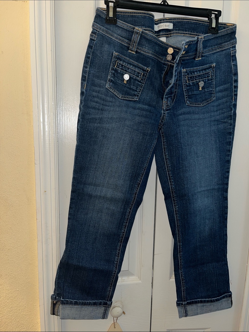 White House Black Market Dark Blue Cropped Jeans